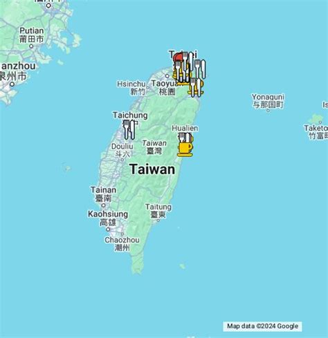 cities in taiwan map|Google Map of Taiwan .
